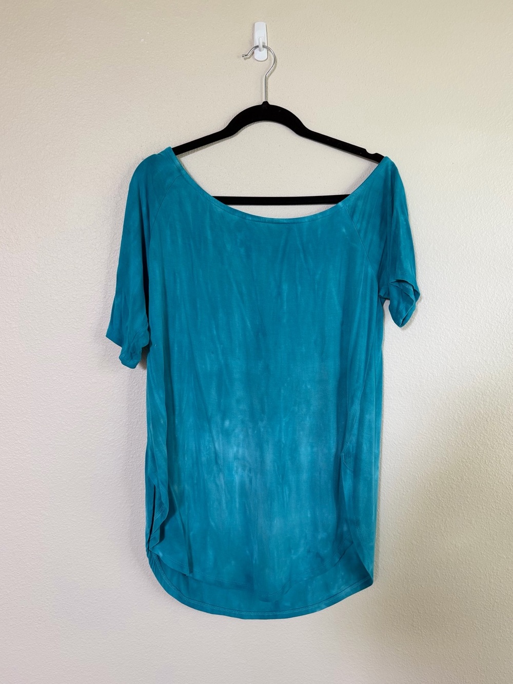 Torrid Teal Tie Dye Off the Shoulder Tunic